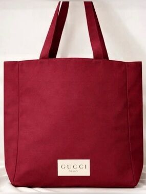 Gucci Beauty Burgundy Tote Bag Canvas